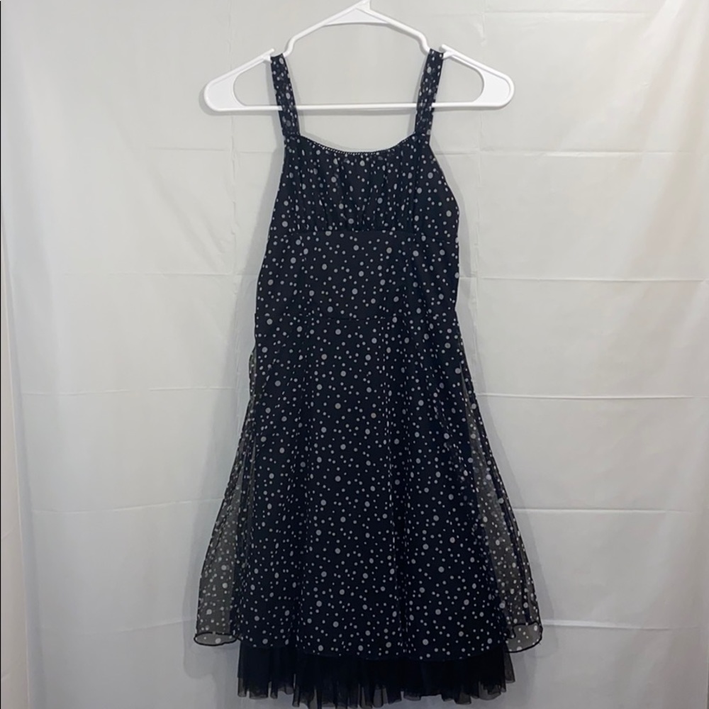 Justice Black Polka Dotted Dress Size 12 (girls) - Picture 1 of 3